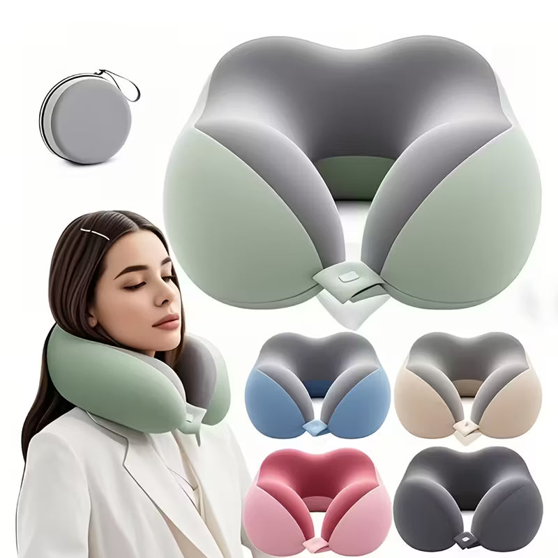 Ergonomic U-Shaped Neck Pillow with Storage Bag