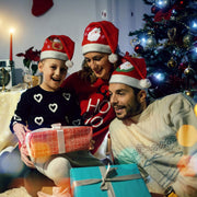 Christmas Hat, Santa Hat for Adults Kids,Xmas Holiday Hat for Christmas Festive Party (3 Pack)