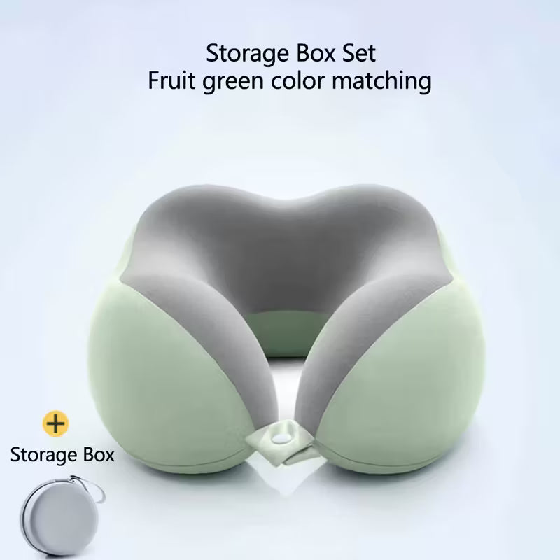 Ergonomic U-Shaped Neck Pillow with Storage Bag